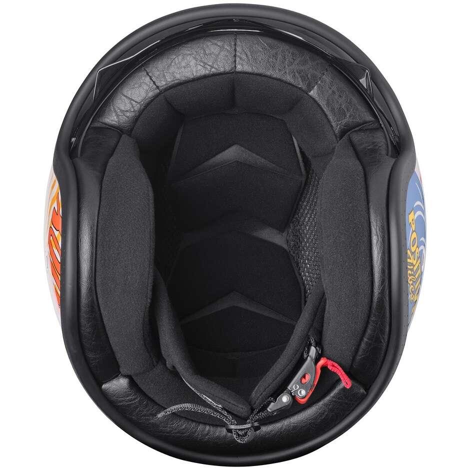 GMS Ride & Surf Motorradhelm in Weiß, Gelb und Blau mit sommerlichem Flair