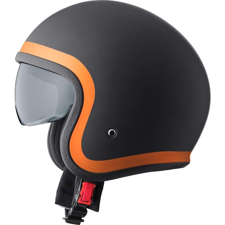 GMS Ride Jet Motorradhelm, Matt Schwarz und Orange