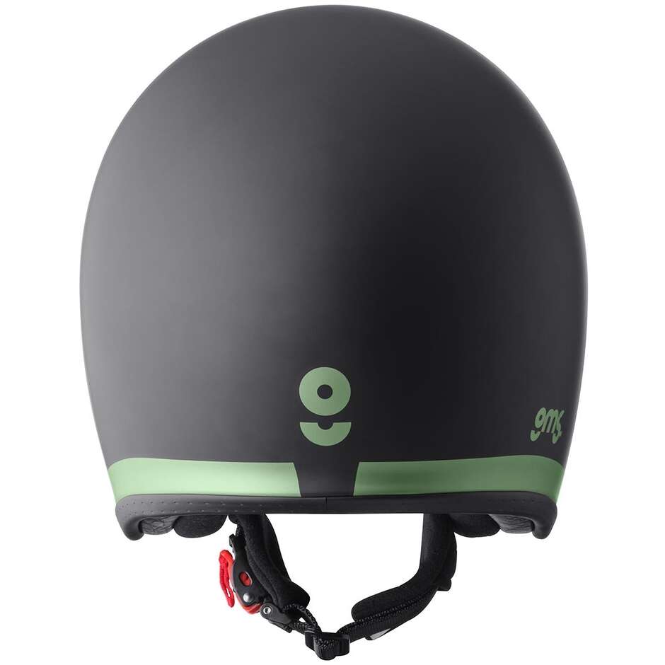 GMS Ride Jet Motorradhelm, Mattschwarz, Dunkelgrün