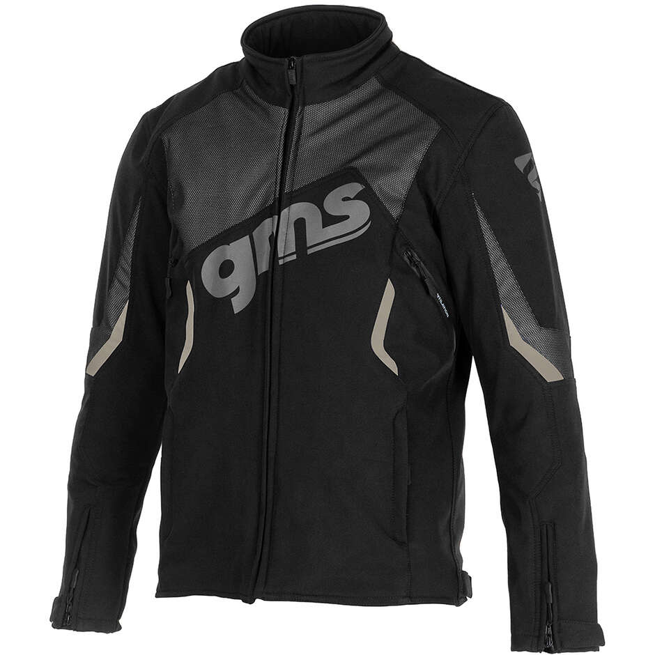 GMS SOFTSHELL ARROW Motorcycle Jacket Black Gray