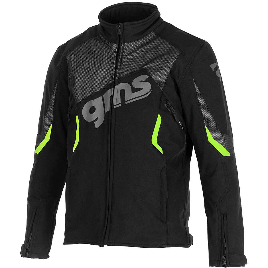GMS SOFTSHELL ARROW Motorcycle Jacket Black Green