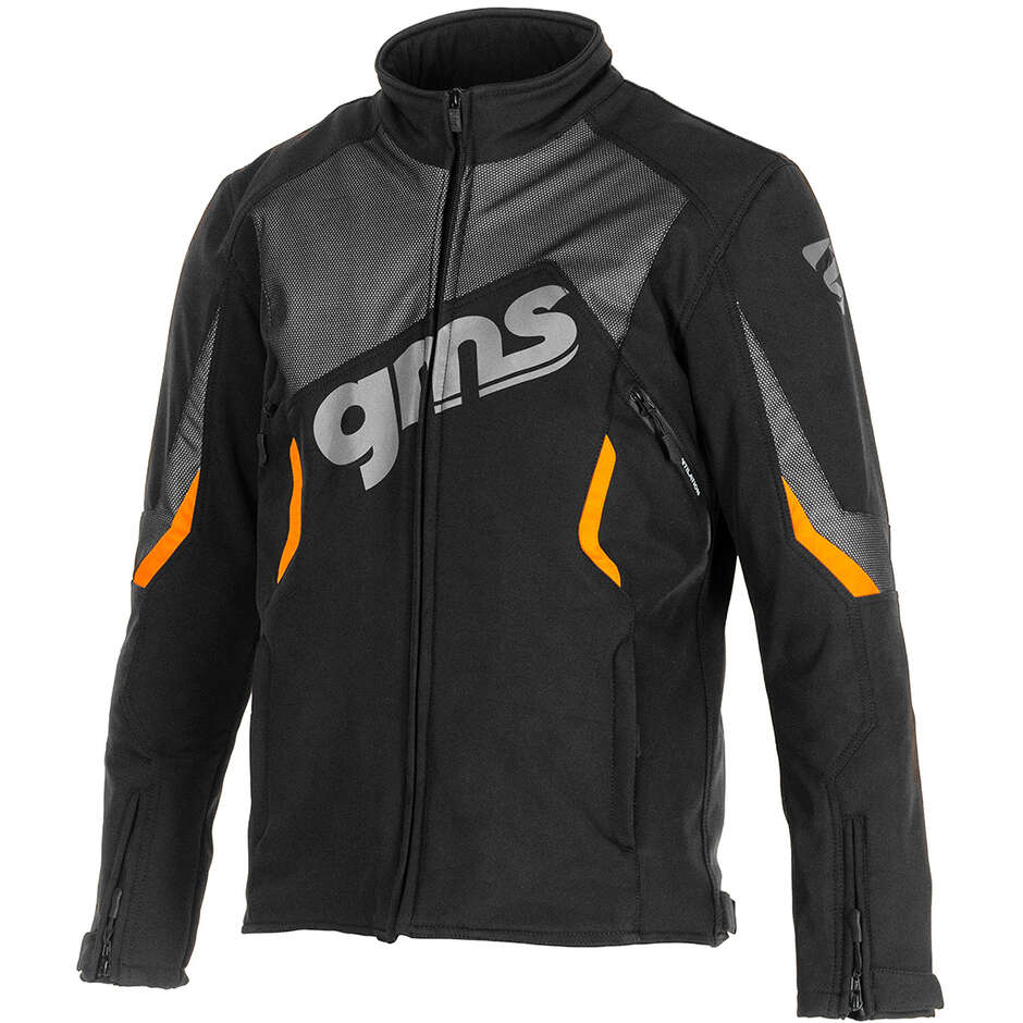 GMS SOFTSHELL ARROW Motorcycle Jacket Black Orange