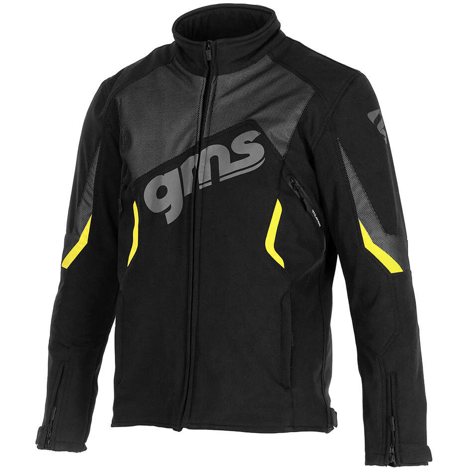 GMS SOFTSHELL ARROW Motorcycle Jacket Black Yellow