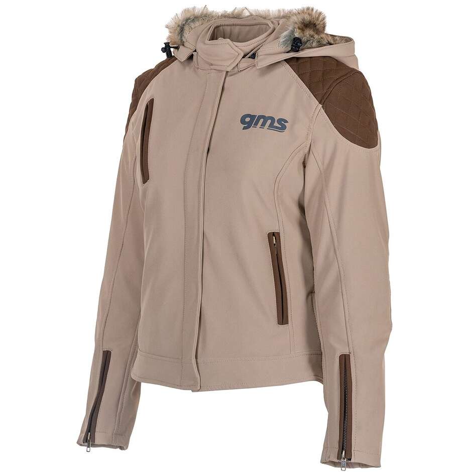 GMS SOFTSHELL LUNA LADY Brown Motorcycle Jacket for Women