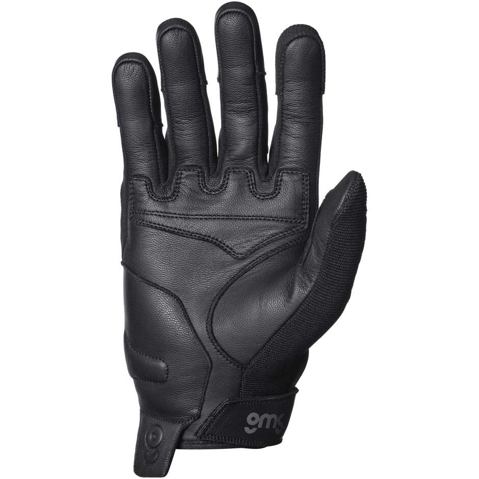Gms Solis Schwarze Motorradhandschuhe