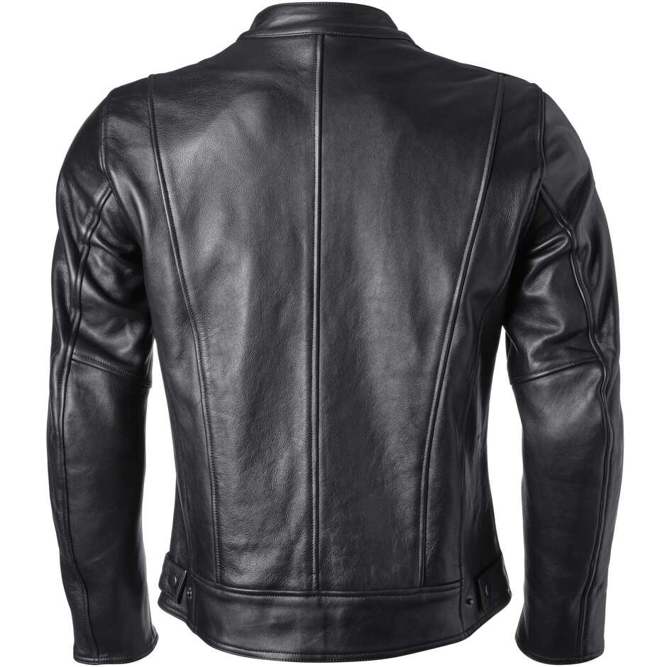 Gms The Roland Stones Motorradjacke aus schwarzem Leder