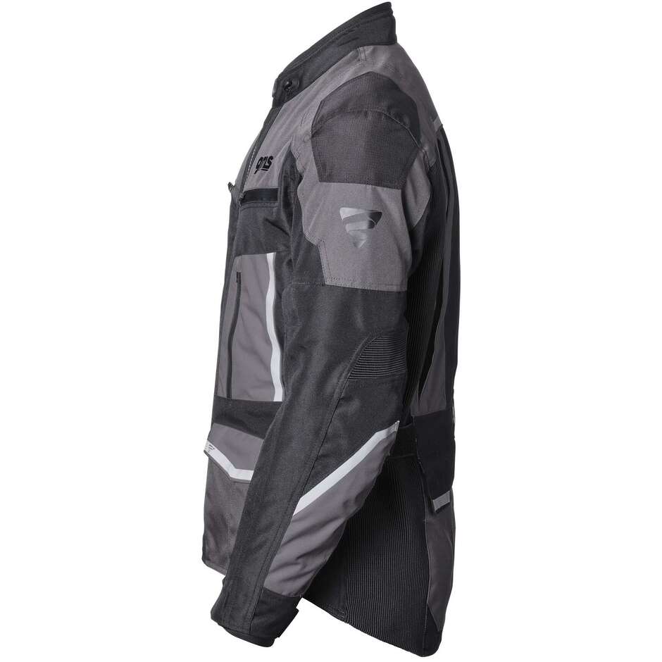 Gms TIGRIS WP Motorradjacke Schwarz Anthrazit Weiß