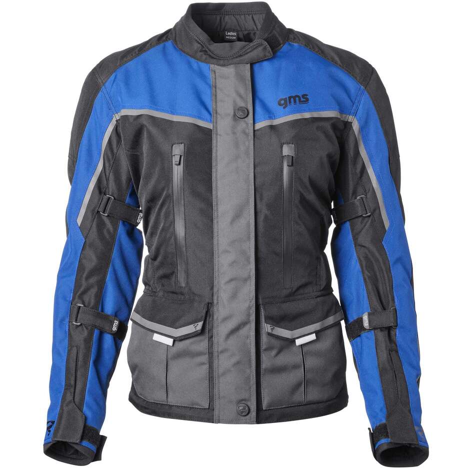 Gms TWISTER NEO WP LADY Damen Motorradjacke Schwarz Blau