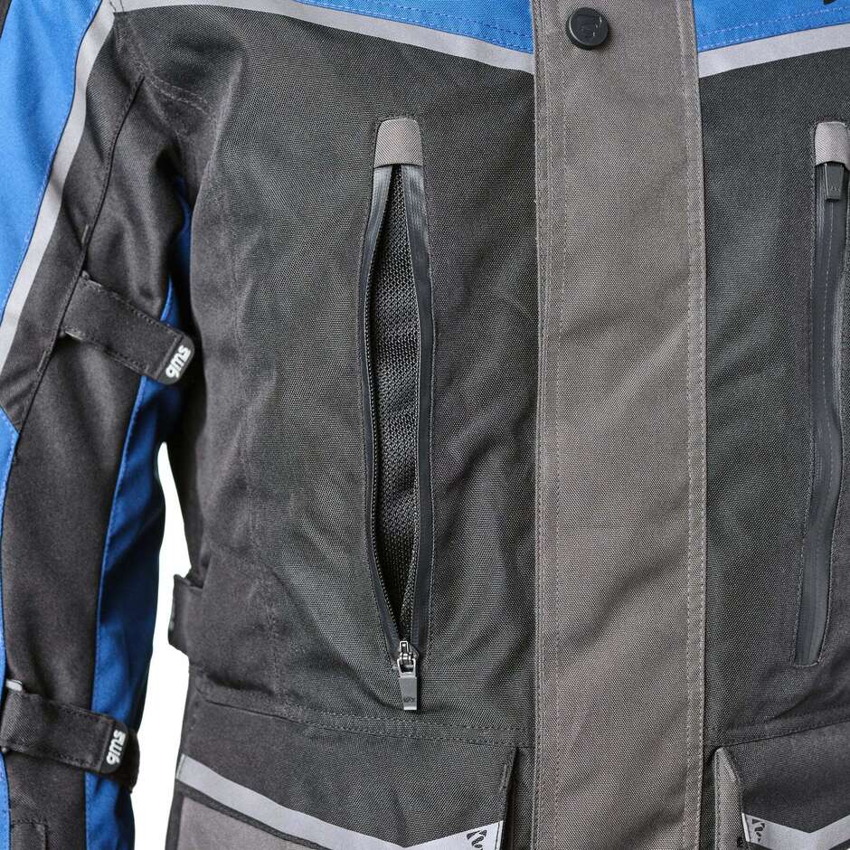Gms TWISTER NEO WP LADY Damen Motorradjacke Schwarz Blau