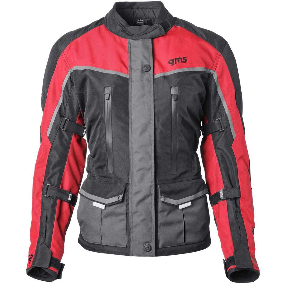 Gms TWISTER NEO WP LADY Women's Motorcycle Jacket Black Red