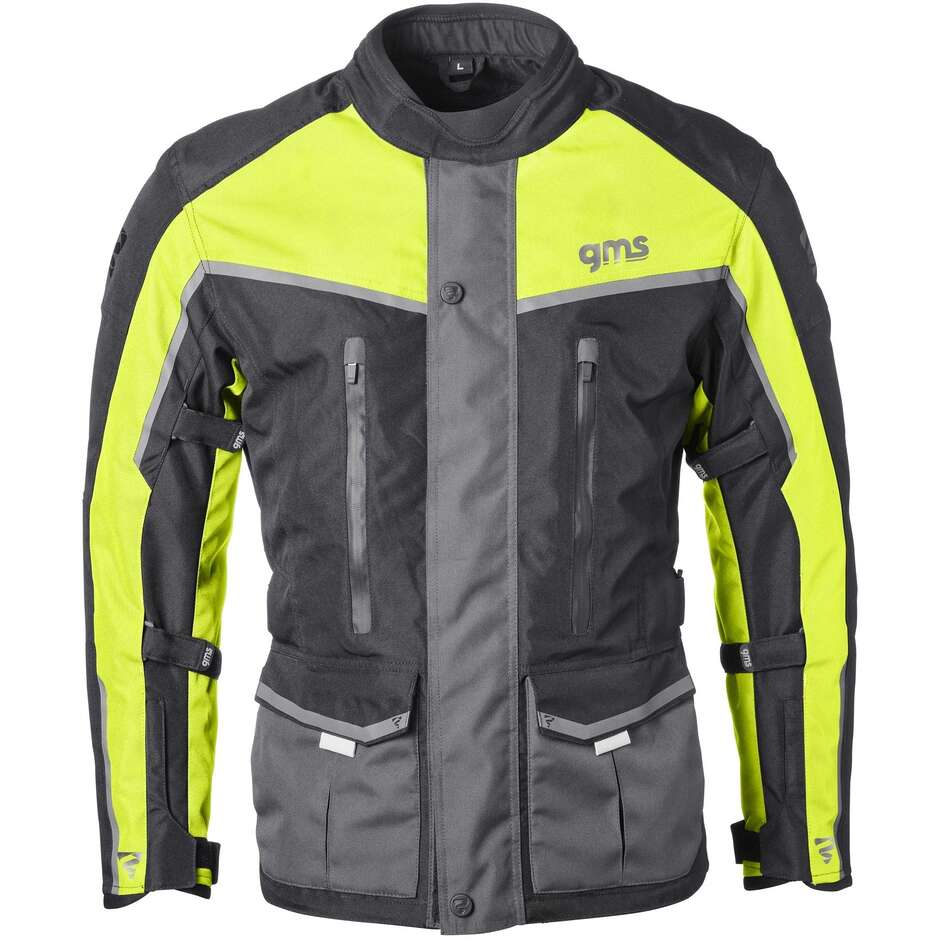 Gms TWISTER NEO WP Motorcycle Jacket Black Yellow Fluo