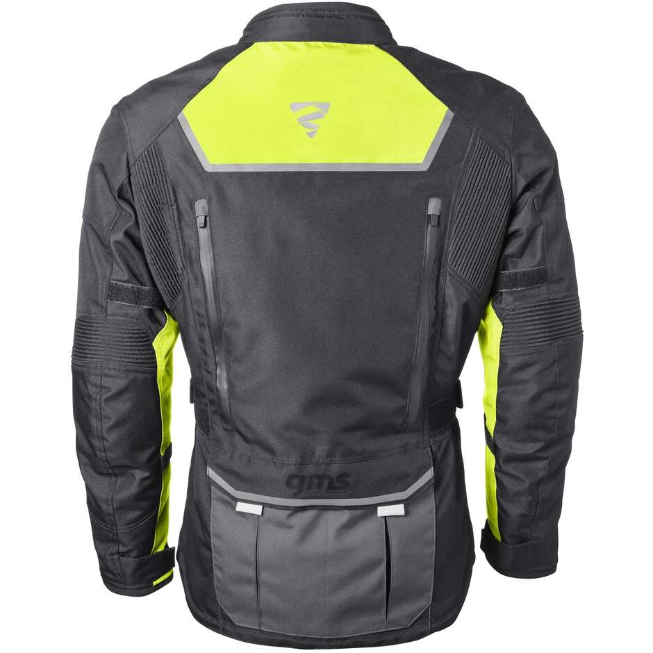 Gms TWISTER NEO WP Motorcycle Jacket Black Yellow Fluo