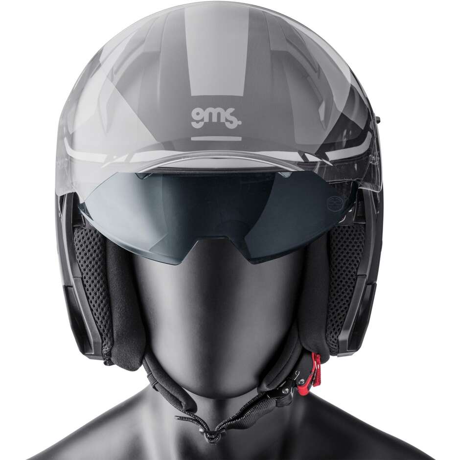 Gms Vectus Graphic Jet Motorradhelm Schwarz Grau
