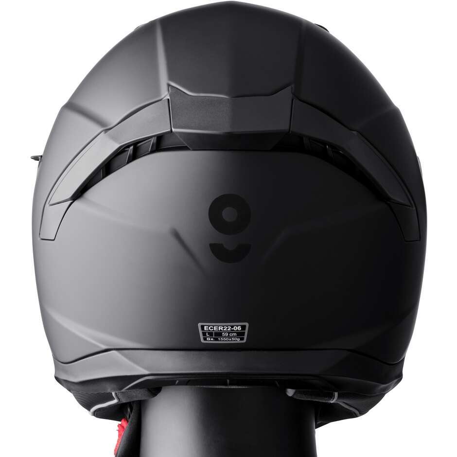 Gms Velox Integral-Motorradhelm, glänzend schwarz