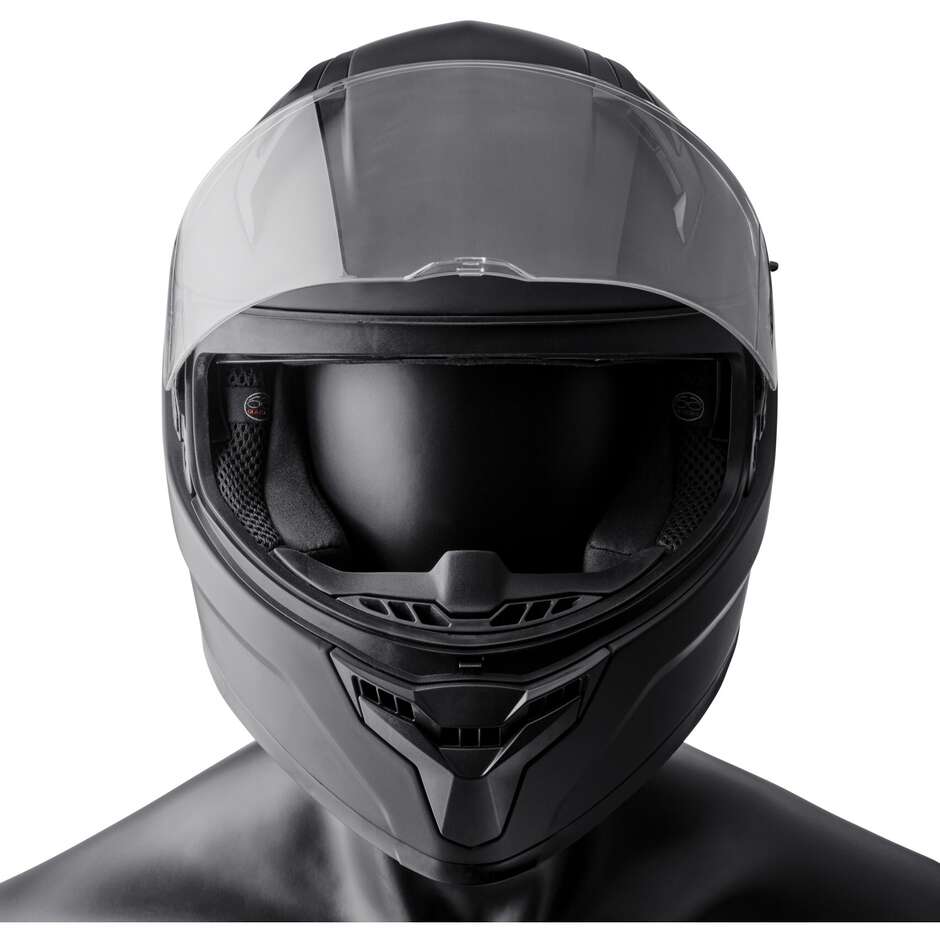Gms Velox Integral-Motorradhelm, glänzend schwarz