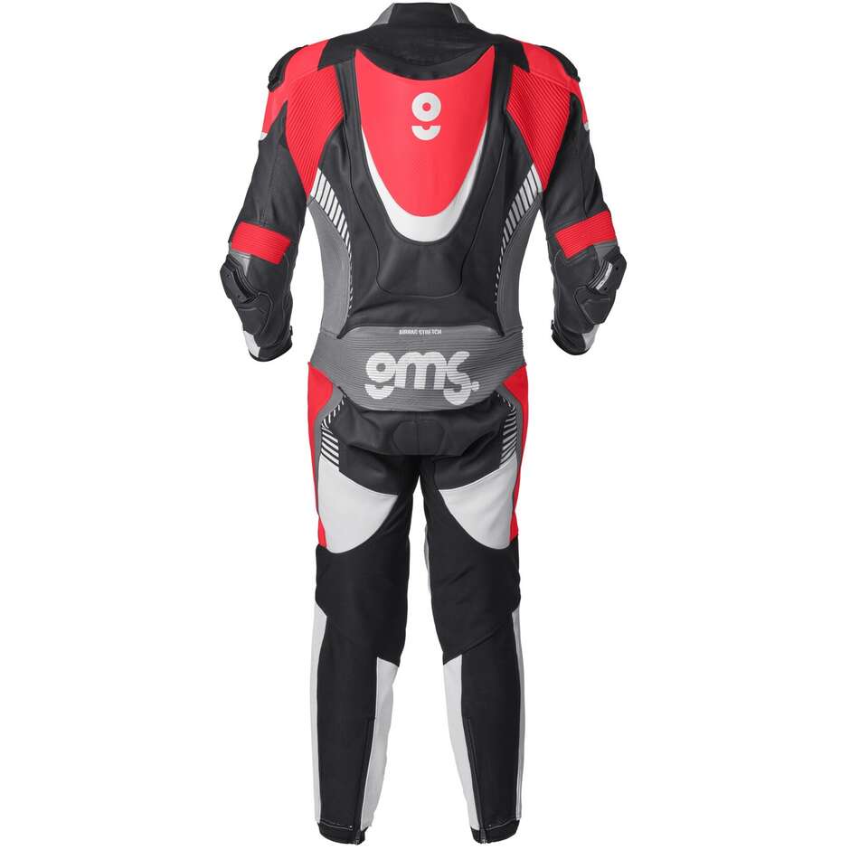 Gms Voller Motorradanzug GRC-1 1PCS Schwarz Weiß Rot Lederkombi