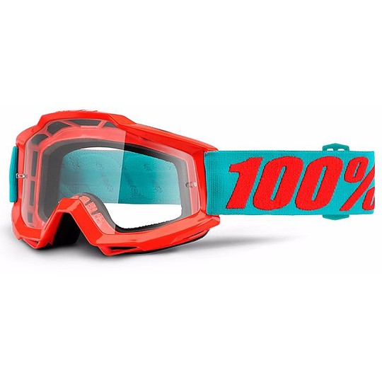 Goggles Moto Cross Enduro 100% Accuri Leidenschaft transparenten Linse