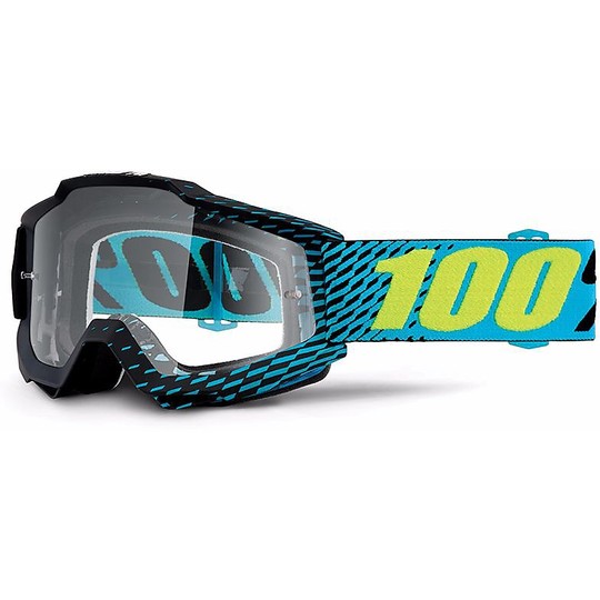 Goggles Moto Cross Enduro 100% Accuri R-Core-transparenten Linse