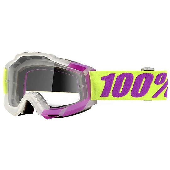 Goggles Moto Cross Enduro 100% Accuri Tootaloo transparenten Linse