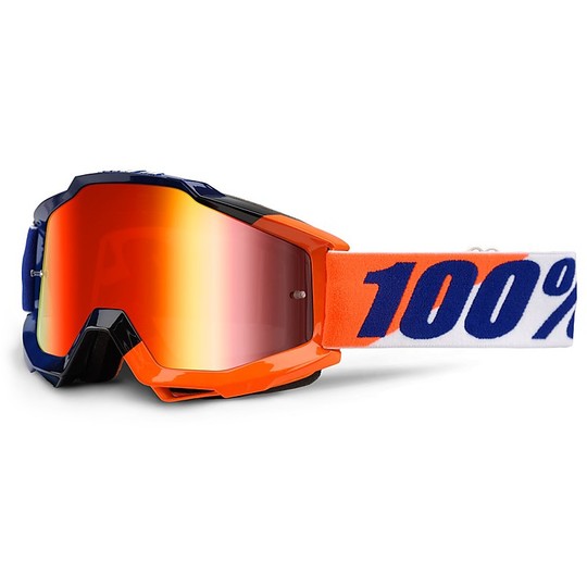 Goggles Moto Cross Enduro 100% Accuri Wilsonan Spiegel-Objektiv-rote Linse Mehr Chiara