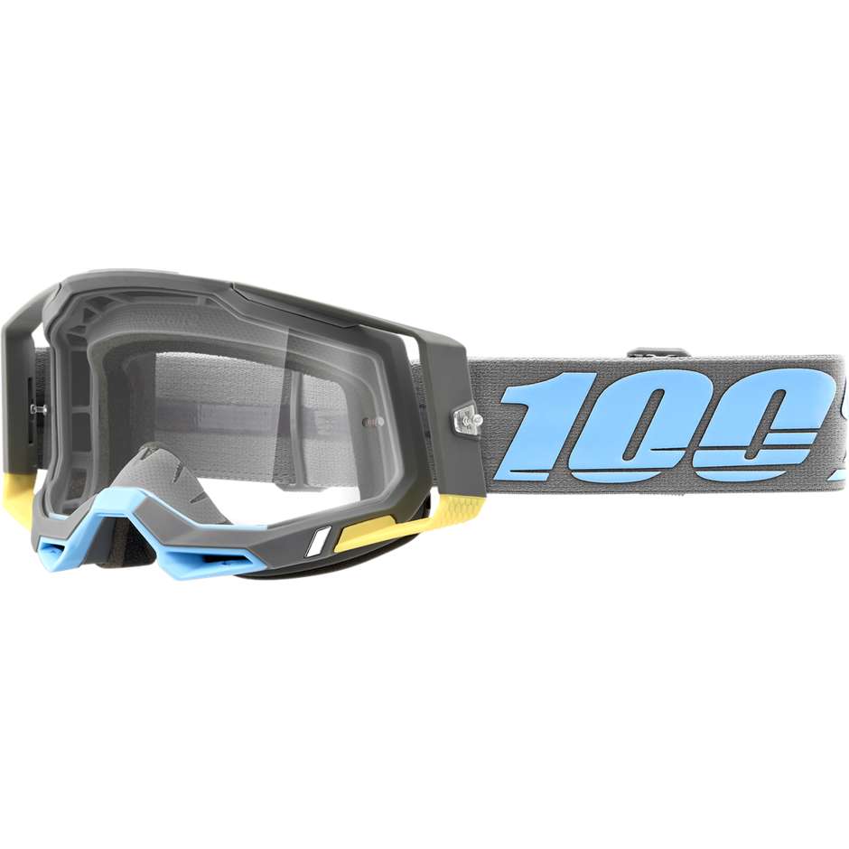 Goggles Moto Cross Enduro 100% RACECRAFT 2 Trinidad Clear Lens