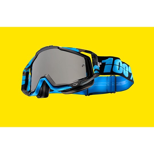 Goggles Moto Cross Enduro 100% RaceCraft Acid Nam Lens Silver Mirror Lens More Chiara