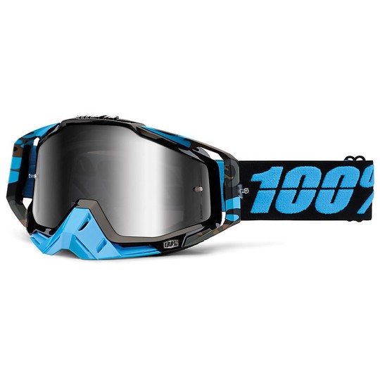 Goggles Moto Cross Enduro 100% RaceCraft Acid Nam Lens Silver Mirror Lens More Chiara