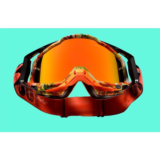 Goggles Moto Cross Enduro 100% RaceCraft Paradise Red Mirror Lens More Lens Chiara