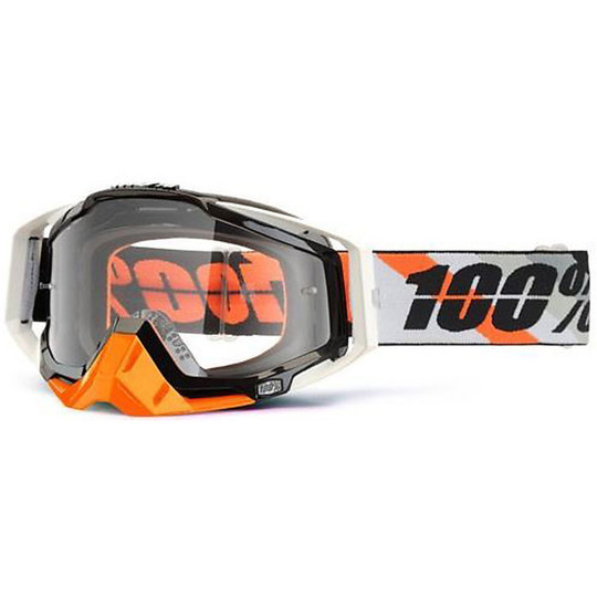 Goggles Moto Cross Enduro 100% Racecraft Prium Orange Lens Chiara