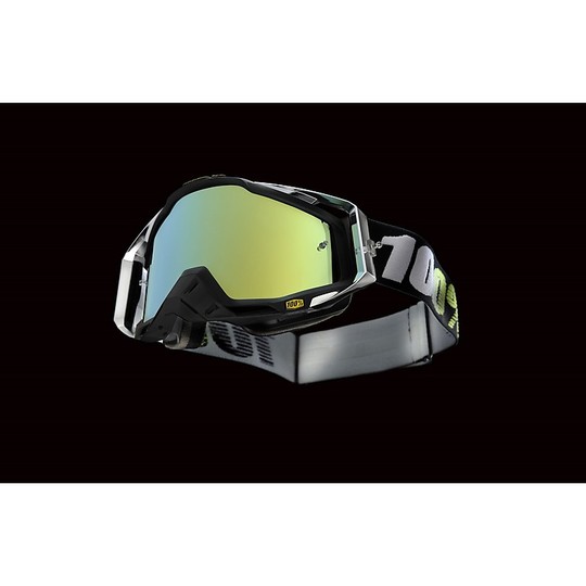 Goggles Moto Cross Enduro 100% RaceCraft T2 Lens Mirror Lens Gold More Chiara