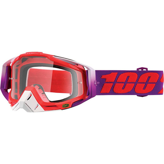 Goggles Moto Cross Enduro 100% Racecraft Watermelon transparenten Linse
