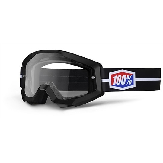 Goggles Moto Cross Enduro 100% Strata Black Suit