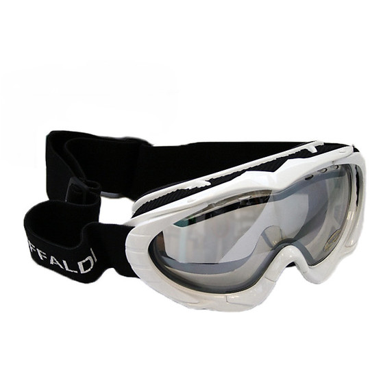 Goggles Moto Cross Enduro Baruffaldi Sarat Weiß mit Doppel-Objektiv und optische Acetate Antifog