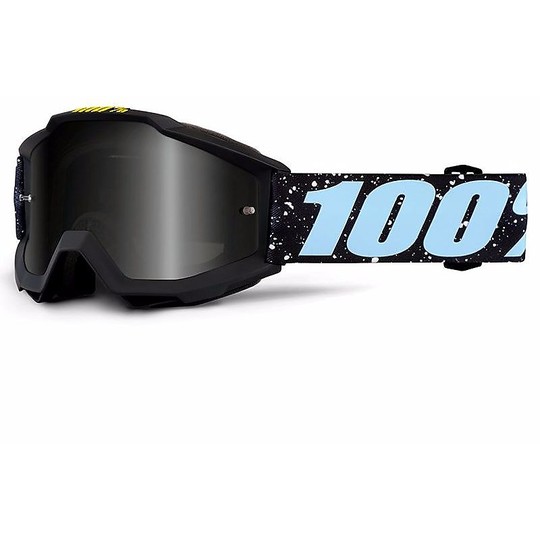 Goggles Moto Cross Enduro Child 100% ACCURI Milkway lens Mirror Silver