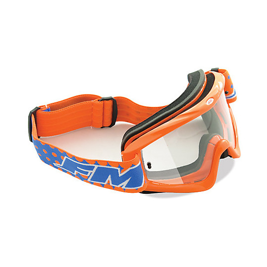 Goggles Moto Cross Enduro FM Dusty 2 Orange Fluo