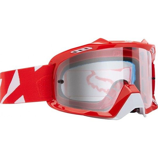 Goggles Moto Cross Enduro Fox Air Defence Grau Rot