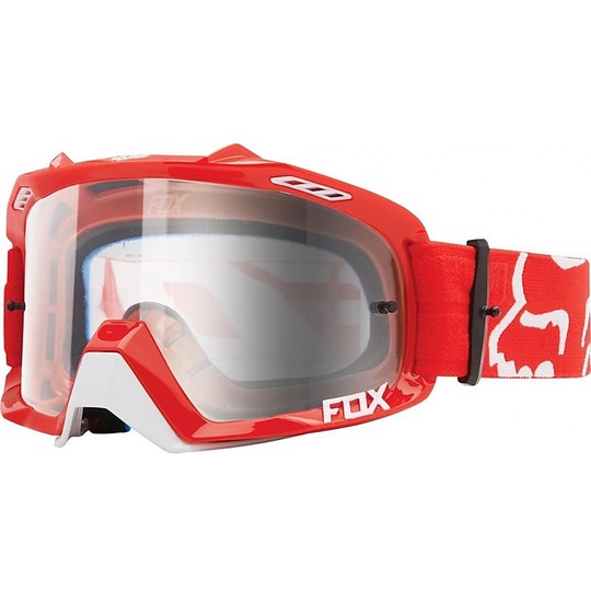 Goggles Moto Cross Enduro Fox Air Defence Grau Rot