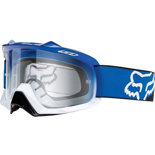 Goggles Moto Cross Enduro Fox AIRSPC Day Glow Blau