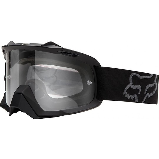 Goggles Moto Cross Enduro Fox AIRSPC Day Glow Schwarz glänzend