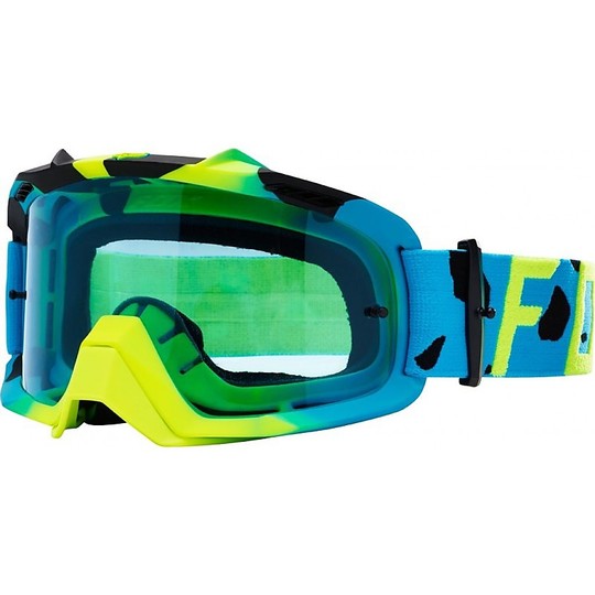 Goggles Moto Cross Enduro Fox AIRSPC Grav Blau