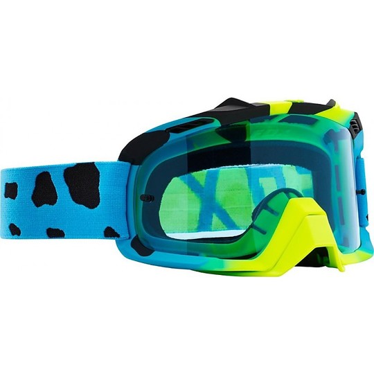 Goggles Moto Cross Enduro Fox AIRSPC Grav Blau