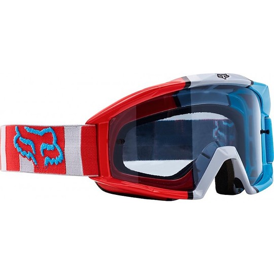 Goggles Moto Cross Enduro Fox Haupt Falcon Grau Rot