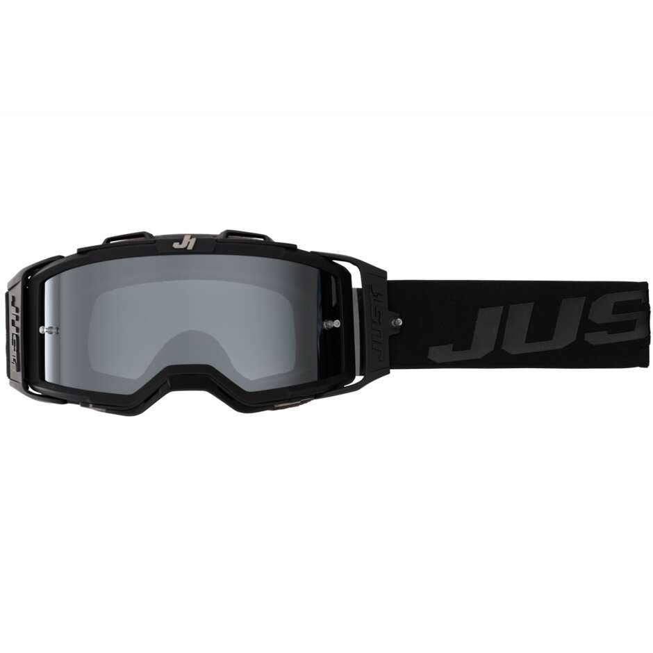 Goggles Moto Cross Enduro Just1 NERVE Absolute Black Silver Mirror Lens