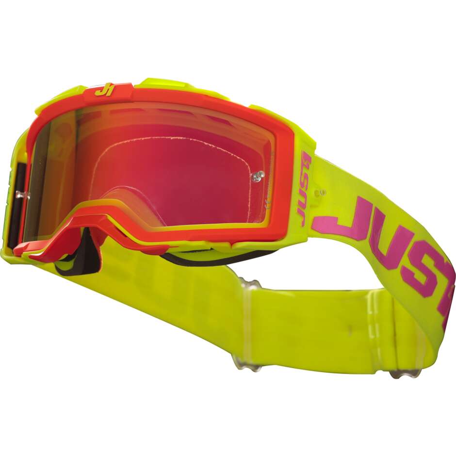 Goggles Moto Cross Enduro Just1 NERVE Absolute Yellow Fluo Blue Orange Red Mirror Lens