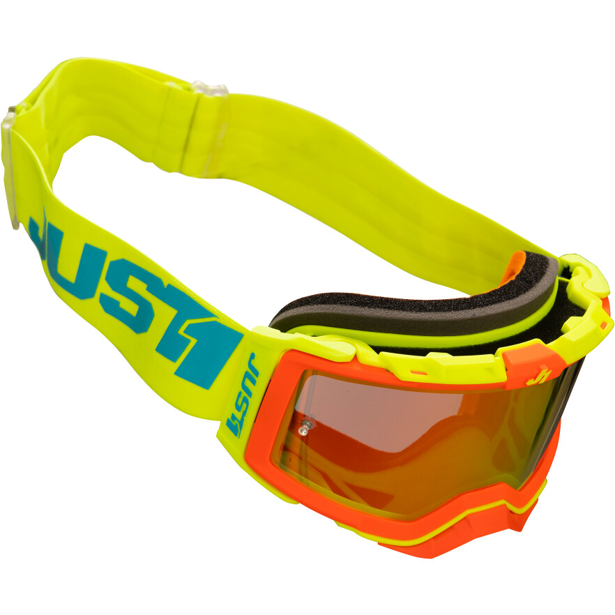 Goggles Moto Cross Enduro Just1 NERVE Absolute Yellow Fluo Blue Orange Red Mirror Lens