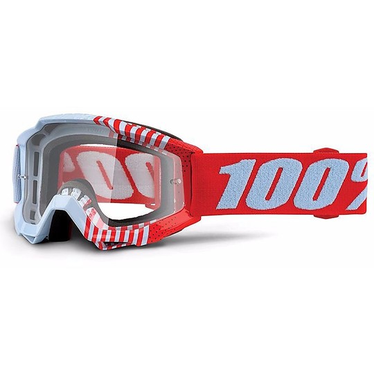 Goggles Moto Cross Enduro Kind 100% Accuri Cupcoy transparenten Linse