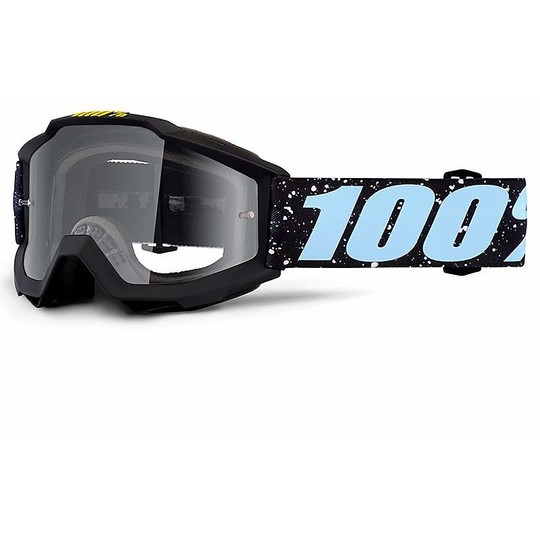 Goggles Moto Cross Enduro Kind 100% Accuri Milkyway transparenten Linse