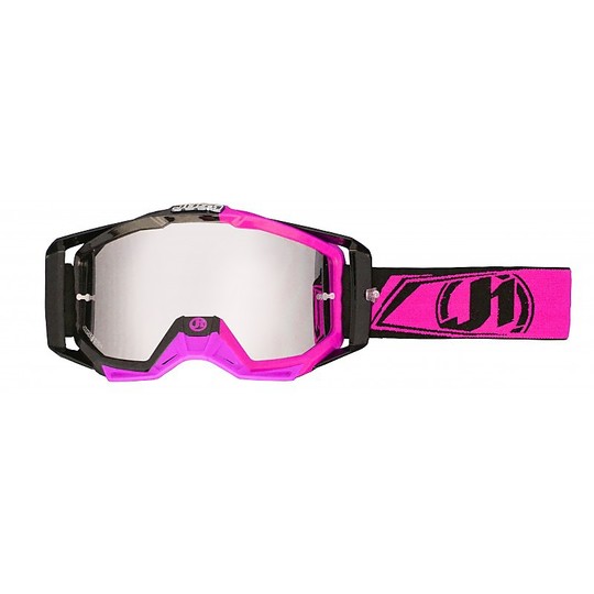 Goggles Moto Cross Enduro Nur 1 MX Iris Carbon-Fluo Rosa