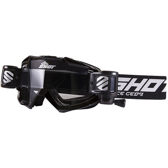 Goggles Moto Cross Enduro Shot ASSAULT Black + Roll Off