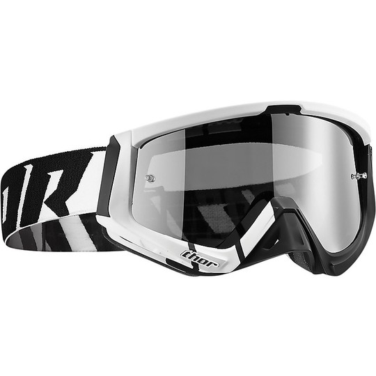 Goggles Moto Cross Enduro Thor Sniper 2016 Double Lens Barred Weiß Schwarz